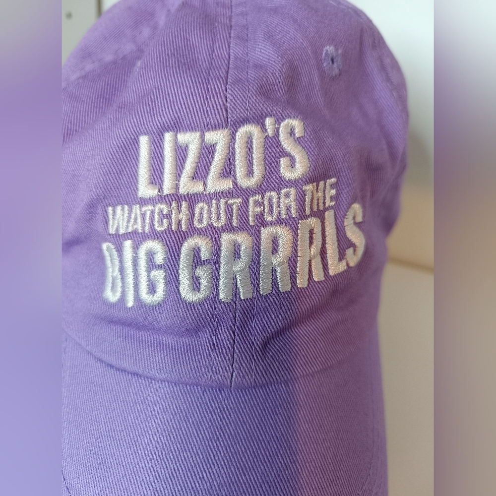 Lizzo's Watch Out For The Big Grrrls Hat Cap Lavender Music Casual Gym Yoga Mom